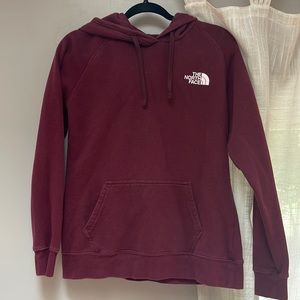 Maroon north face hoodie